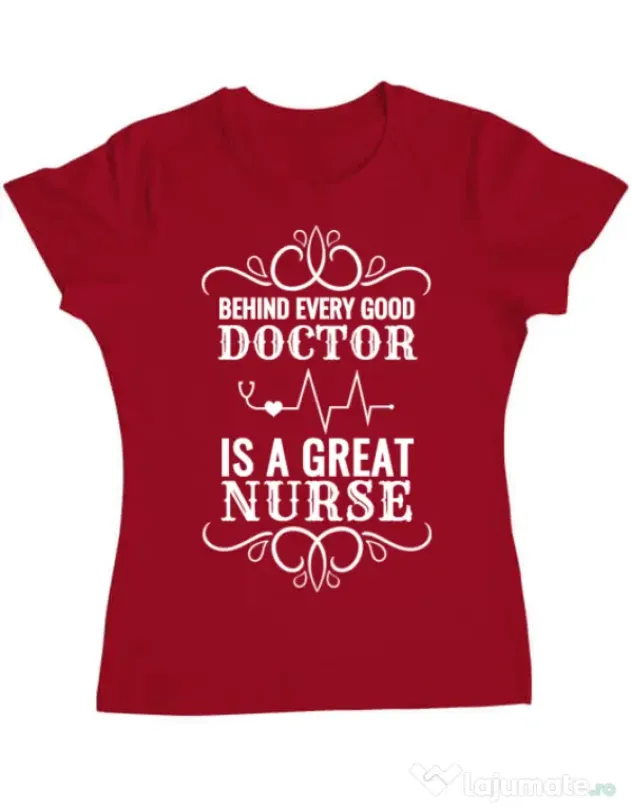 Tricou ADLER dama Great nurse Rosu
