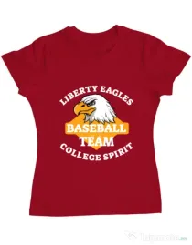 Tricou ADLER dama Liberty eagles Rosu