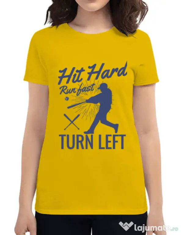 Tricou ADLER dama Hit hard Galben