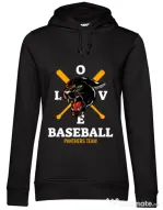 Hoodie dama cu gluga Panthers team Negru