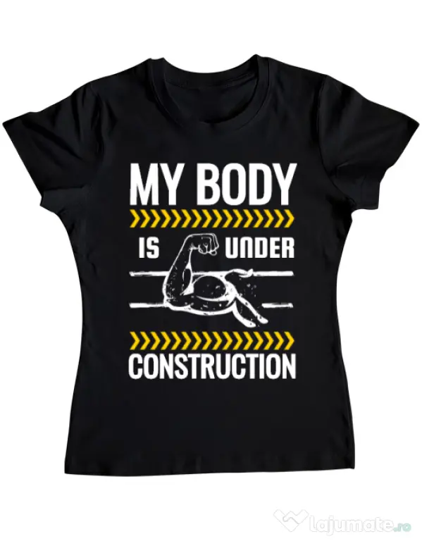 Tricou ADLER dama Under construction Negru