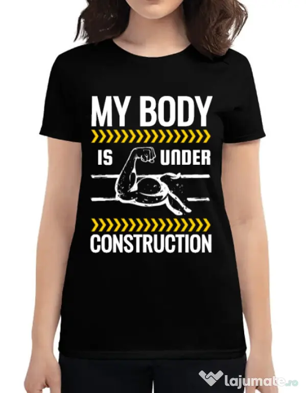 Tricou ADLER dama Under construction Negru
