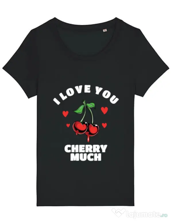 Tricou STANLEY STELLA dama Love you cherry much Negru