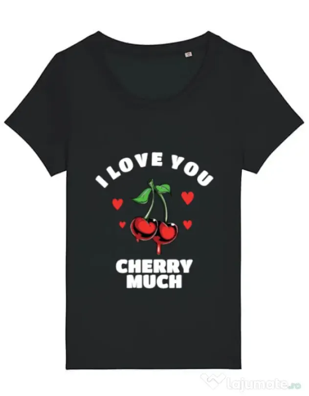 Tricou STANLEY STELLA dama Love you cherry much Negru