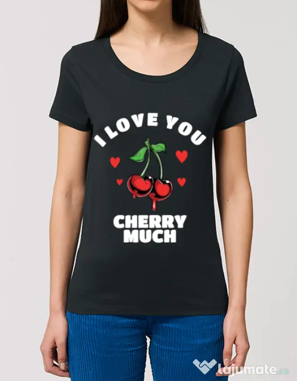 Tricou STANLEY STELLA dama Love you cherry much Negru