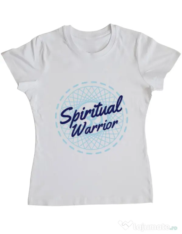 Tricou ADLER dama Spiritual warrior Alb
