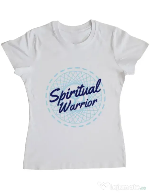 Tricou ADLER dama Spiritual warrior Alb