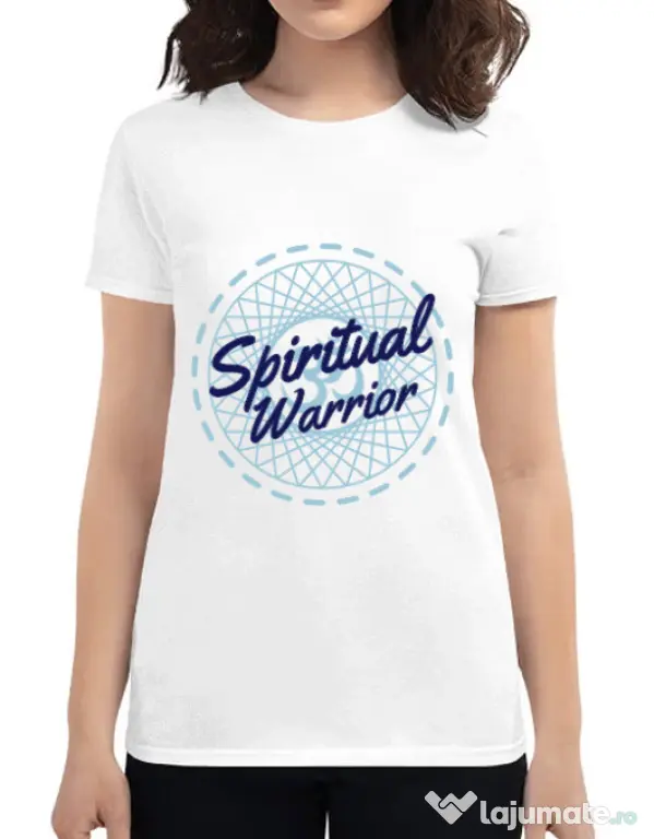 Tricou ADLER dama Spiritual warrior Alb