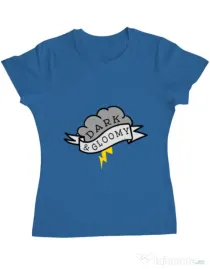 Tricou ADLER dama Dark and gloomy Albastru azuriu