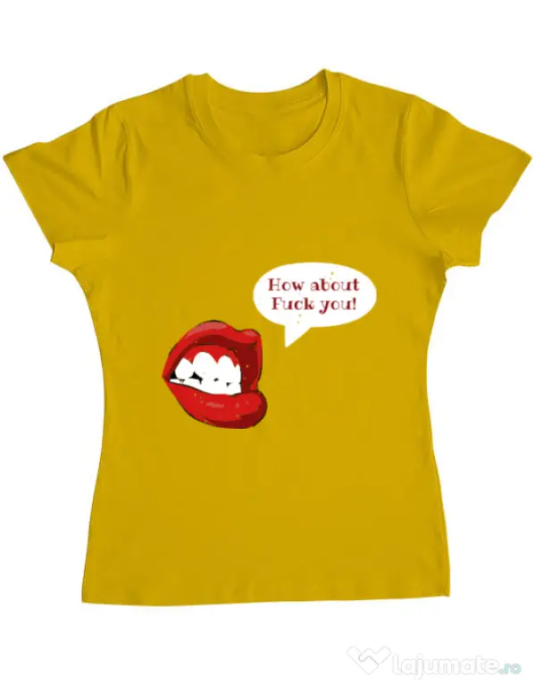 Tricou ADLER dama How about Galben