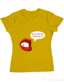 Tricou ADLER dama How about Galben