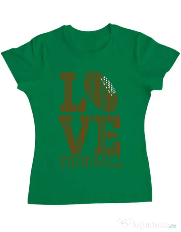 Tricou ADLER dama Love football Verde mediu
