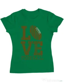 Tricou ADLER dama Love football Verde mediu