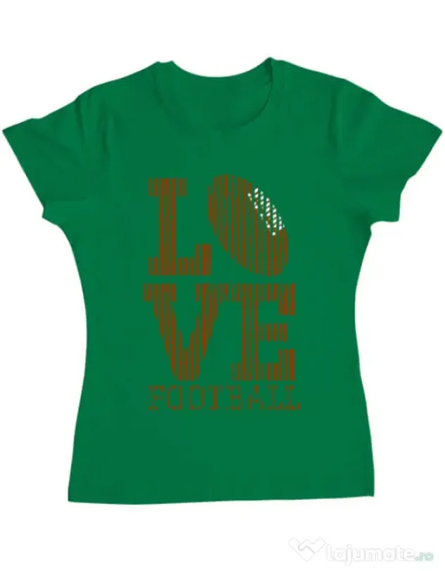 Tricou ADLER dama Love football Verde mediu