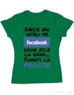 Tricou ADLER dama Sunati la politie Verde mediu