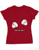 Tricou ADLER dama Wanna fight about it Rosu