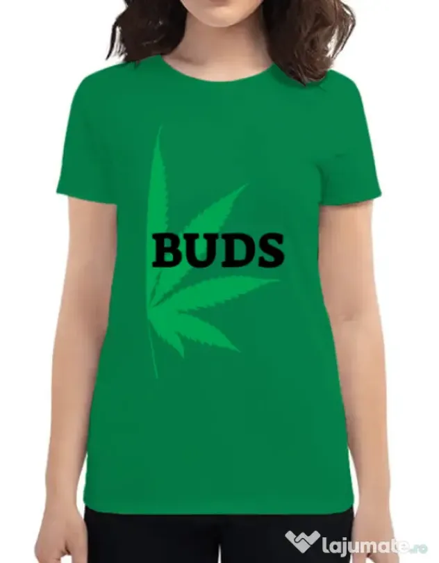 Tricou ADLER dama Best buds 2 Verde mediu
