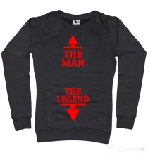 Bluza ADLER dama The man the legend Negru melanj