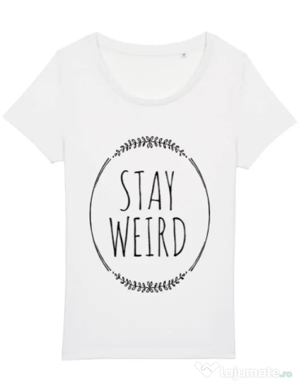 Tricou STANLEY STELLA dama Stay weird Alb
