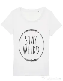 Tricou STANLEY STELLA dama Stay weird Alb