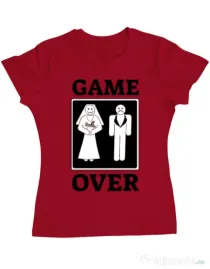 Tricou ADLER dama Game over Rosu