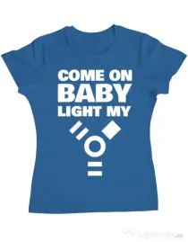 Tricou ADLER dama Come on baby Albastru azuriu