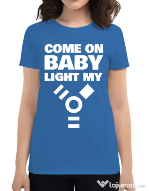 Tricou ADLER dama Come on baby Albastru azuriu
