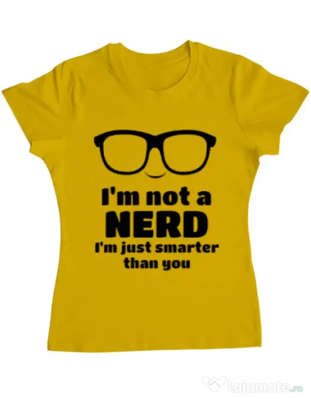 Tricou ADLER dama Smarter than you Galben