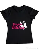 Tricou ADLER dama Bonjour bitches Negru