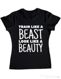 Tricou ADLER dama Train like a beast Negru
