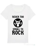 Tricou STANLEY STELLA dama Never too small to rock Alb