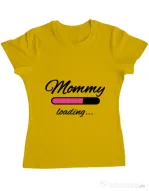 Tricou ADLER dama Mommy loading Galben