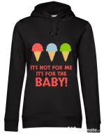 Hoodie dama cu gluga For the baby Negru