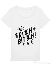 Tricou STANLEY STELLA dama Rich bitch Alb