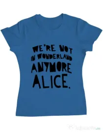 Tricou ADLER dama Not in wonderland Albastru azuriu