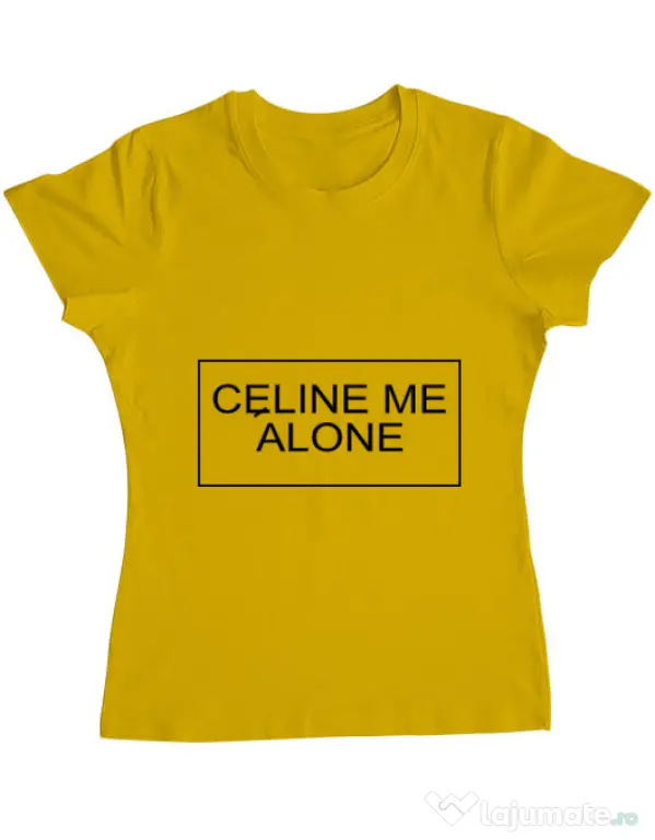 Tricou ADLER dama Celine me alone Galben