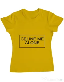 Tricou ADLER dama Celine me alone Galben