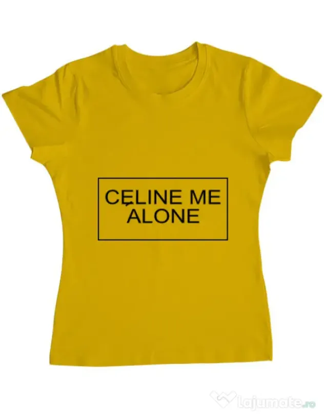 Tricou ADLER dama Celine me alone Galben