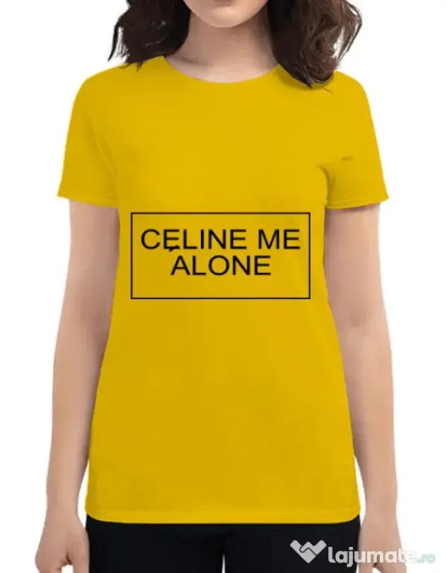 Tricou ADLER dama Celine me alone Galben