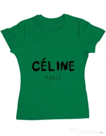 Tricou ADLER dama Celine paris Verde mediu