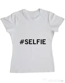 Tricou ADLER dama Selfie Alb