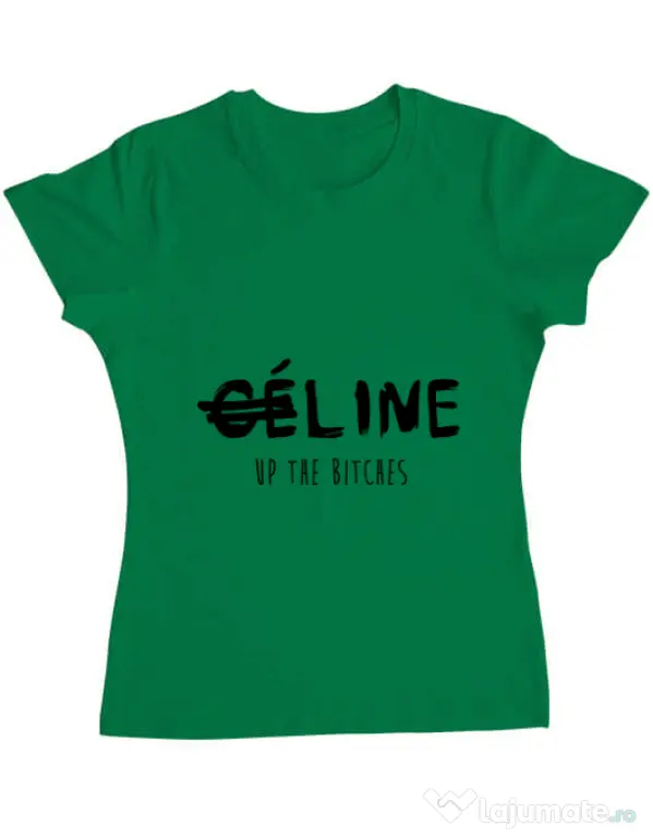 Tricou ADLER dama Line up bitches Verde mediu