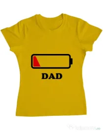 Tricou ADLER dama Dad battery Galben
