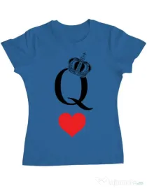 Tricou ADLER dama Fancy queen Albastru azuriu