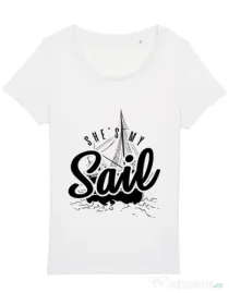 Tricou STANLEY STELLA dama She s my sail Alb