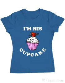 Tricou ADLER dama His cupcake Albastru azuriu