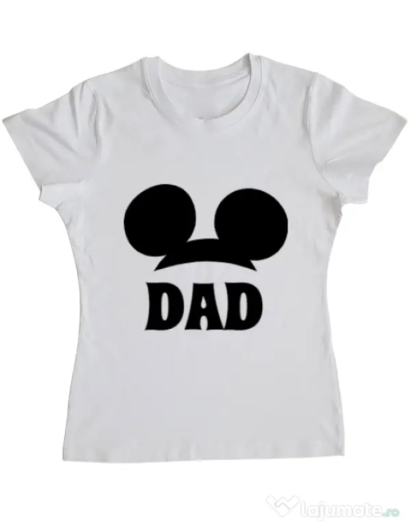 Tricou ADLER dama Mouse dad Alb