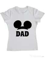 Tricou ADLER dama Mouse dad Alb
