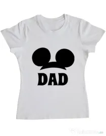 Tricou ADLER dama Mouse dad Alb