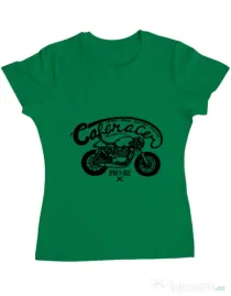 Tricou ADLER dama Caferacer Verde mediu